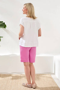 Mb By Tribal - Slub Knit V Neck Cap Sleeve Top