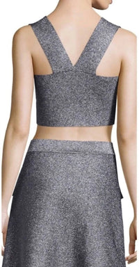 A.L.C. - Metallic Knit Crop Top