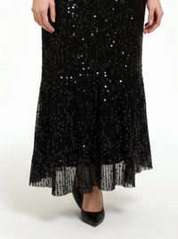 Ricci Andrist - Sequin-embellished Evening Midi Dress