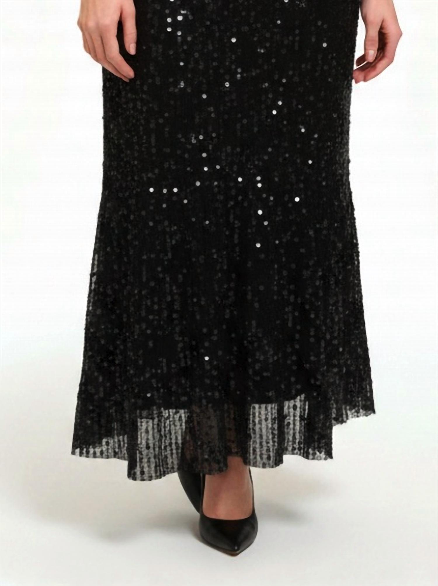 Ricci Andrist - Sequin-embellished Evening Midi Dress