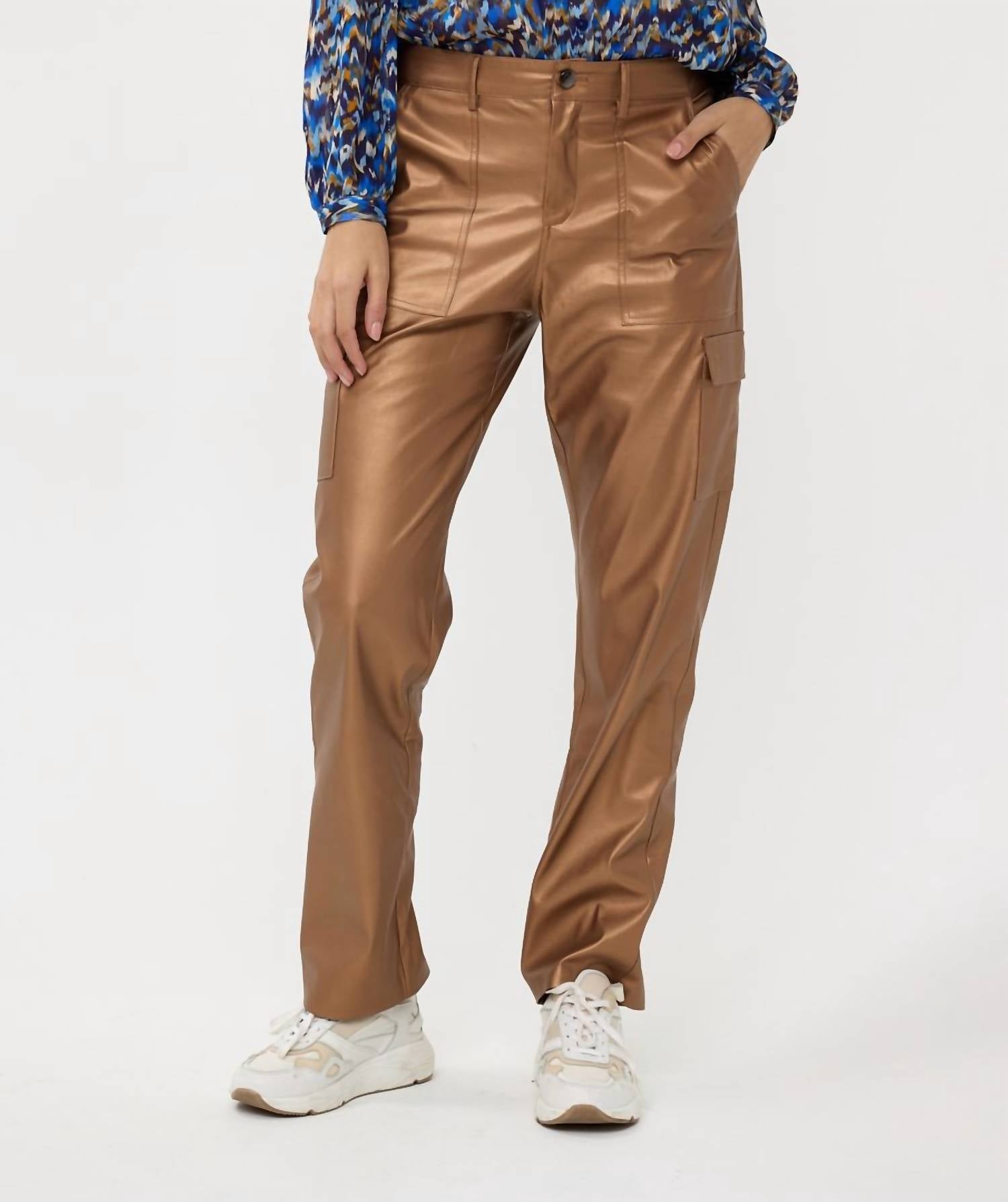 Esqualo - Cargo Vegan Leather Trousers