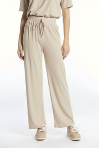 Tea N Rose - Relaxed Fit Ribbed Knit Pants