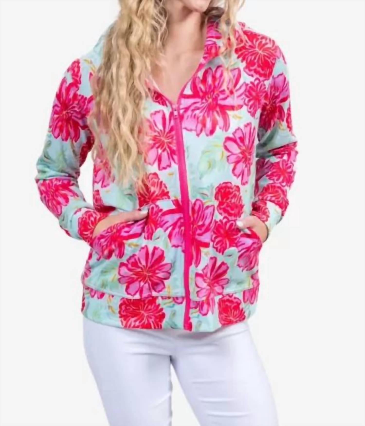 Trisha Tyler - Floral Print Hoodie