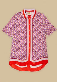 Farm Rio - GRAPHIC PINEAPPLE SCARF SHIRT