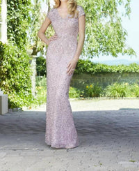 Morilee - Allover Beaded Net Evening Gown