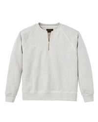 FILSON Men's Quarter Zip Terry Sweatshirt in heather gray - women's top