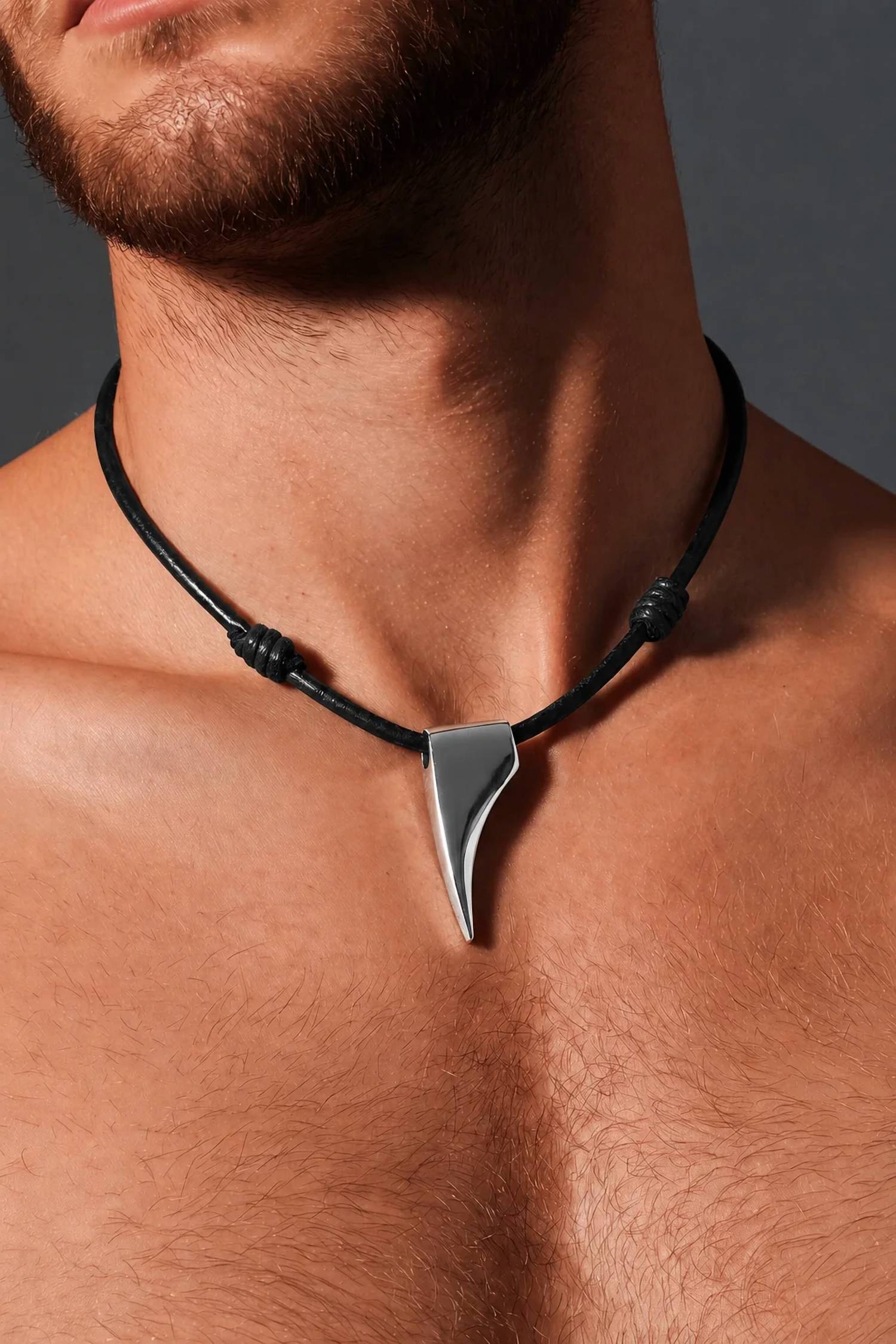 Georgina Jewelry - Men's Signature Leather Necklace