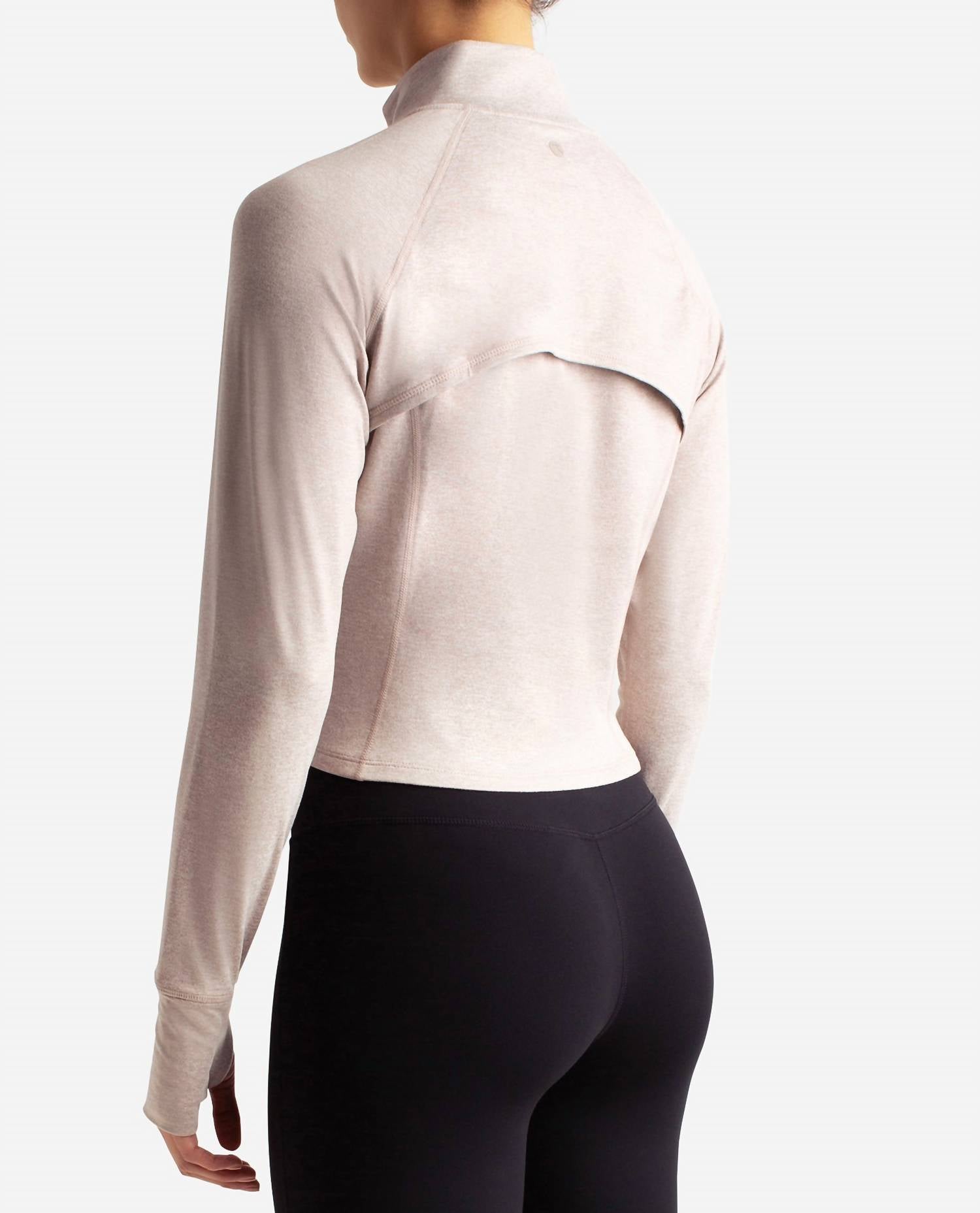 Danskin - Heather Cropped Melange Jacket