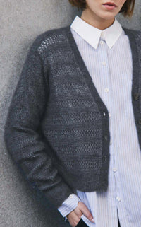 Autumn Cashmere - Fancy Stitch V Neck Cardigan