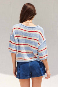 Illa Illa - 3/4 Sleeve Striped Sweater