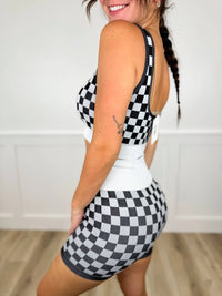 Blakeley - Hey Girl High-rise Checkered Lounge Set