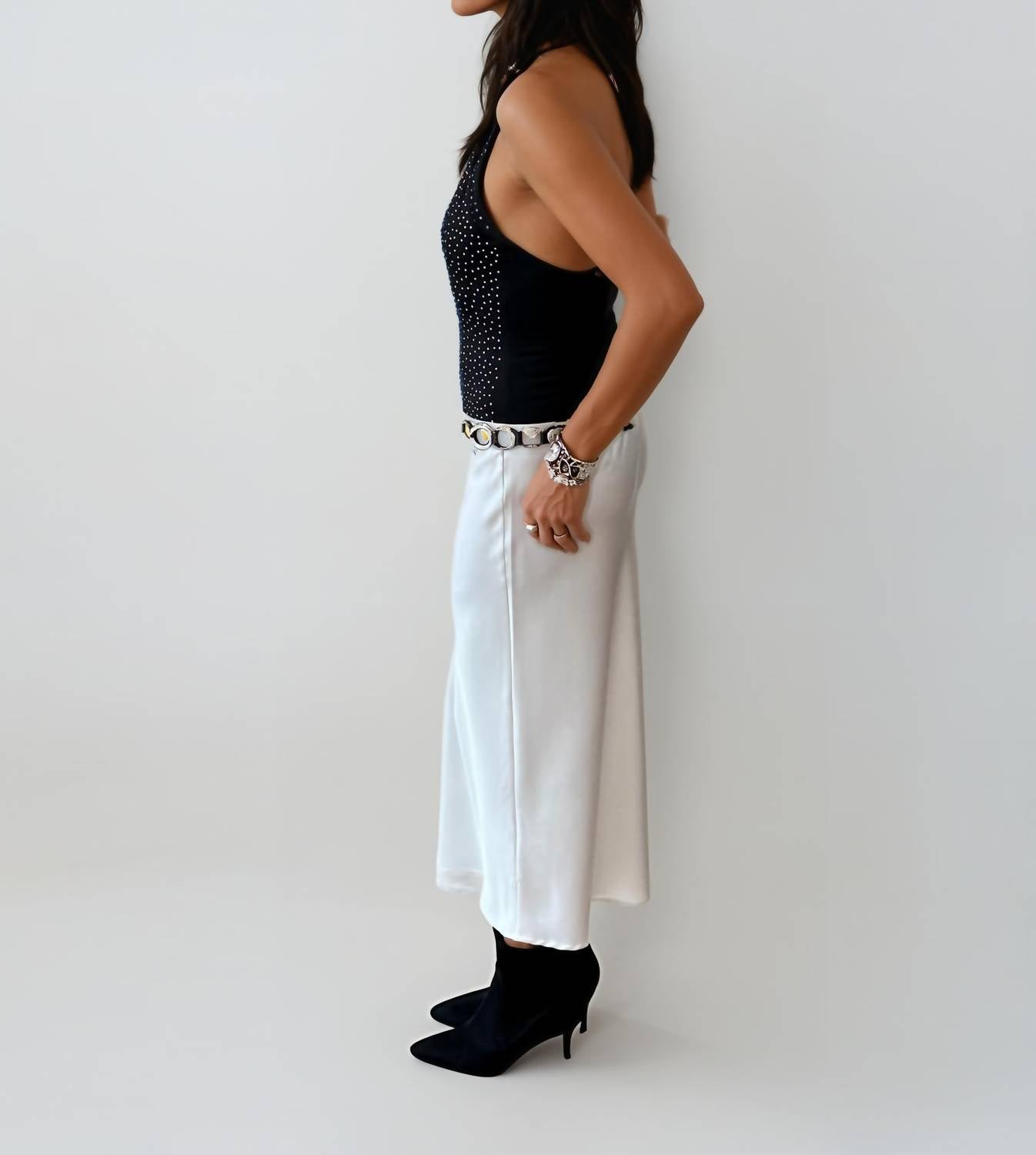 Malibu Road - Luna Satin Midi Skirt