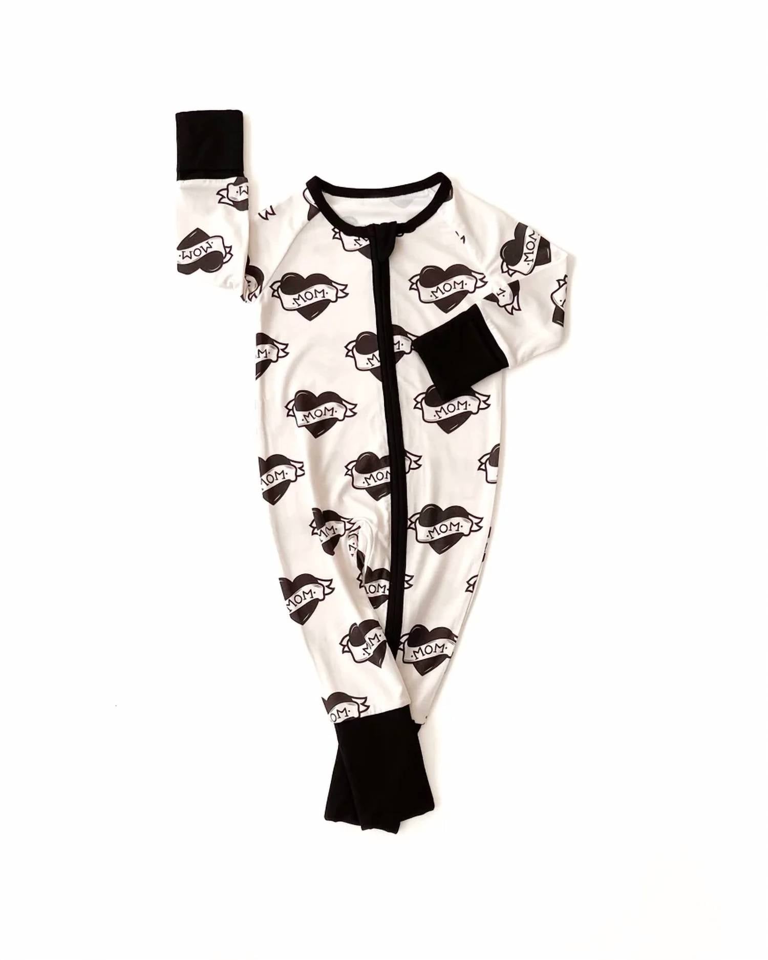 Lucky Panda Kids - Mom Tattoo Zip Romper