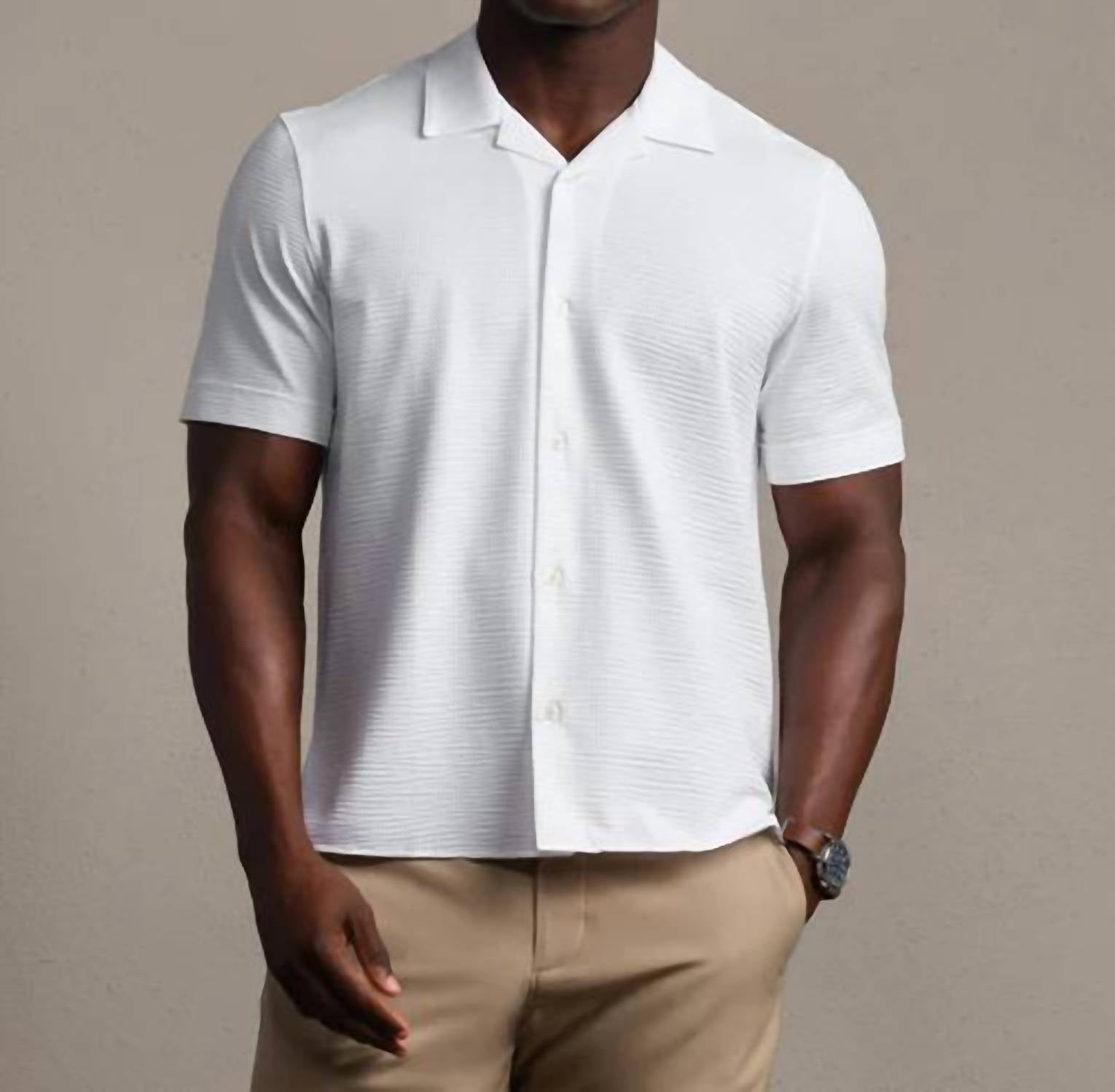 Rhone - Commuter Seersucker Camp Collar Shirt