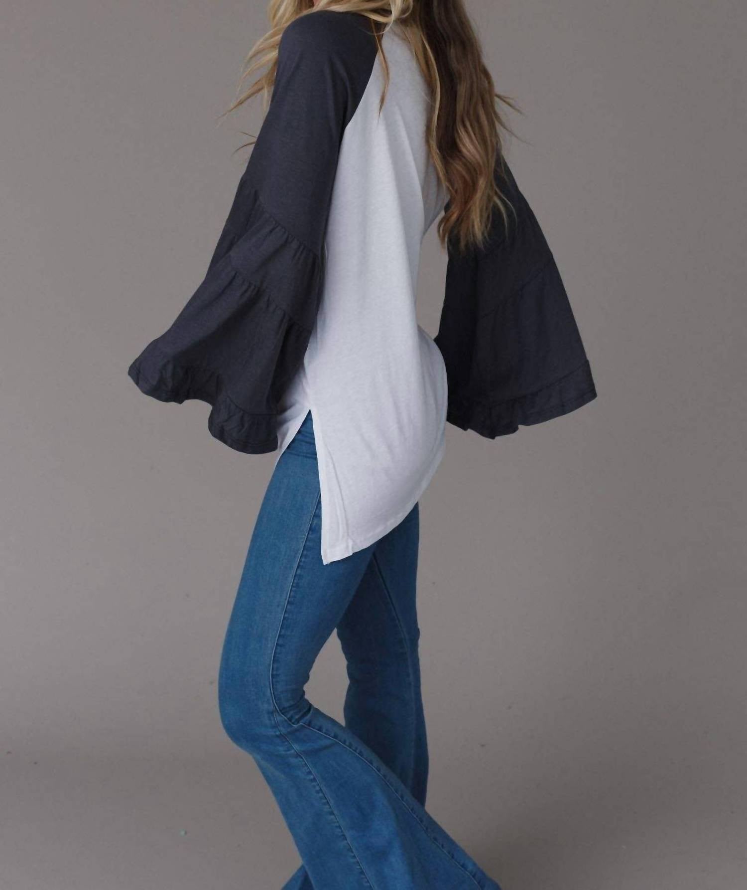 Three Bird Nest - Bell Sleeve Baseball Tee