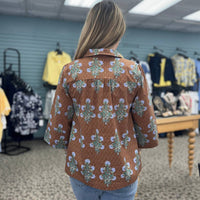 Jodifl - 3/4 Sleeve Floral Top