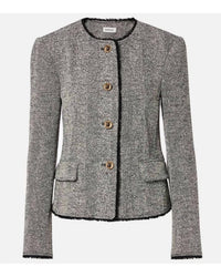 SIMKHAI Ivie Blazer in black white - women's jacket - view 6