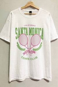 Sweet Claire - Santa Monica Tennis Club Oversized Tee
