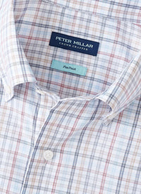 PETER MILLAR Orvieto Cotton Shirt in nebula blue - men's shirt - alternate view
