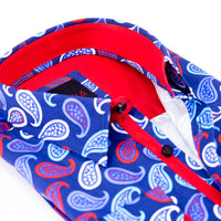 Eight X - Men's Paisley Print Button Down Shirt