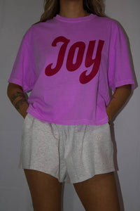 Ramble & Company - Joy Comfort Colors Boxy Cropped Tee