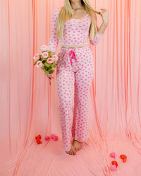 Free People Stolen Dance Sleep Set in candy lilac combo - women's sleepwear