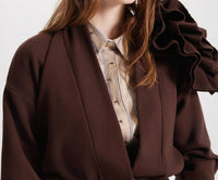 Theo The Label - Women's Nomia Ribbed Waist Rosette Cardigan