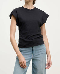 Velvet by Graham & Spencer Sterling Top in black - women's t-shirt - detail view