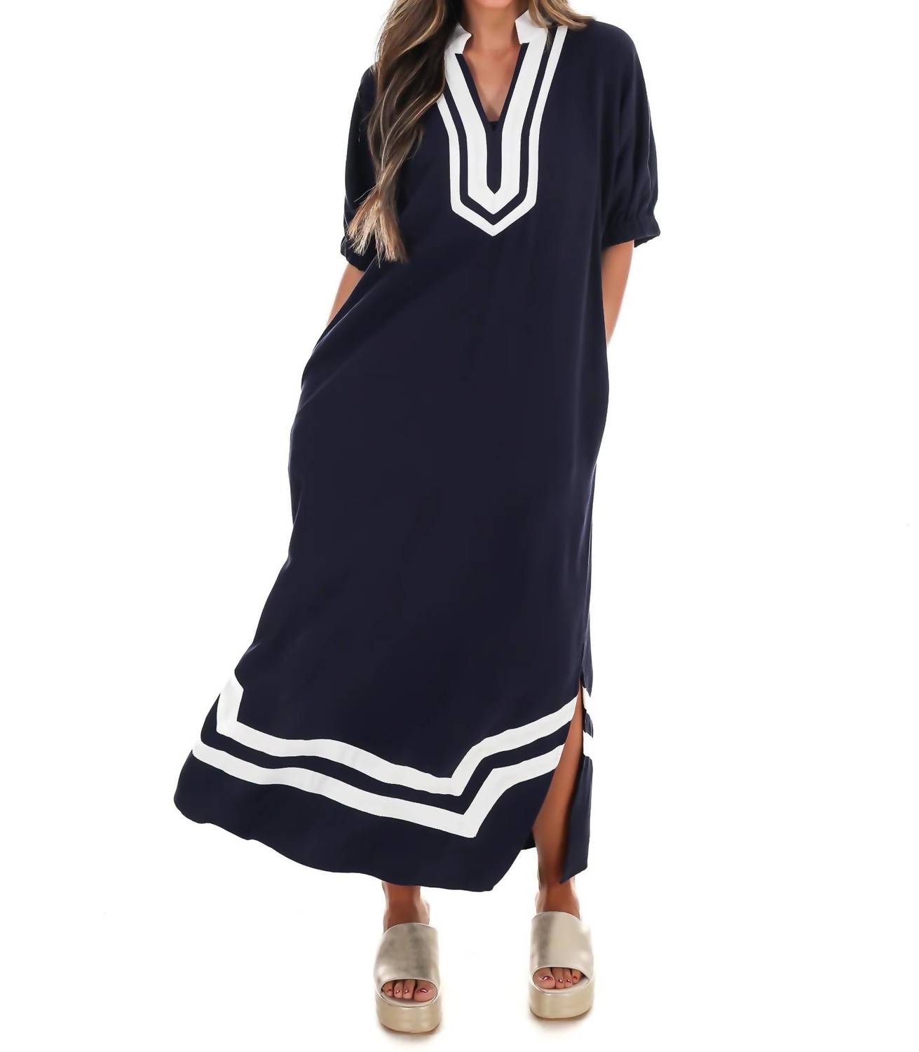 Entro - Women's In The Best Way Contrast Midi Dress