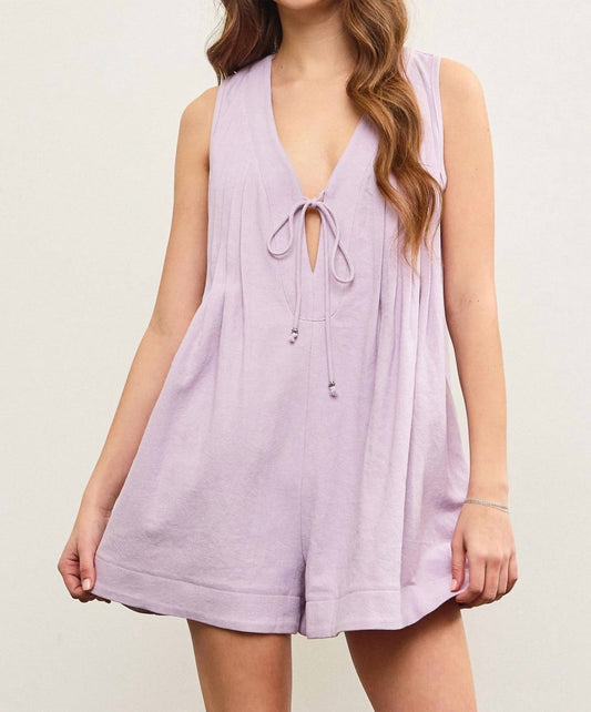 Mustard Seed - Pleated Sleeveless Romper