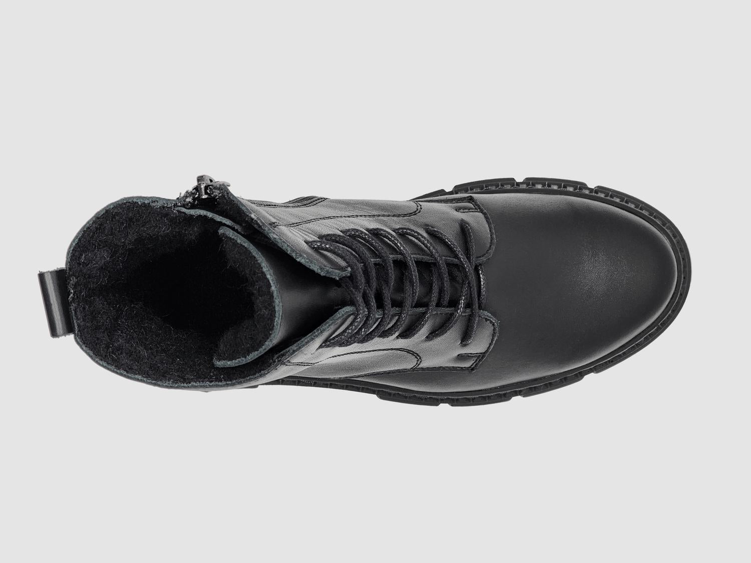 Helios - Women's Hebe Fur-lined Zip-up Leather Boots