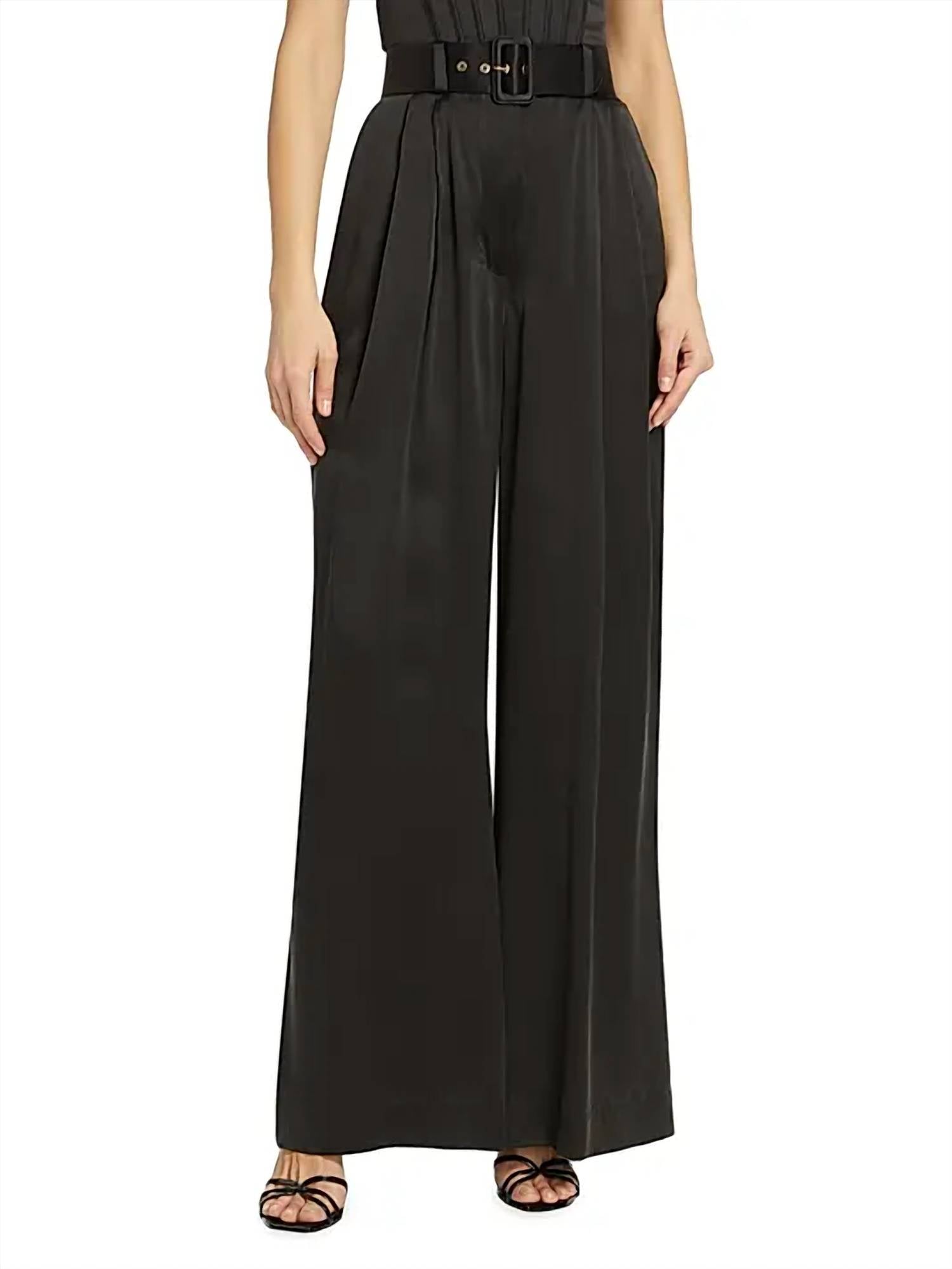 Zimmermann - Pleated Silk Satin Wide-leg Pants