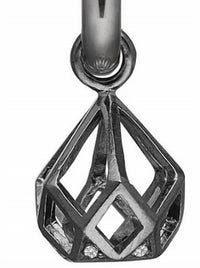 Story Jewellery - Women's Rhodium Plate Crystal Clear Drop Charm