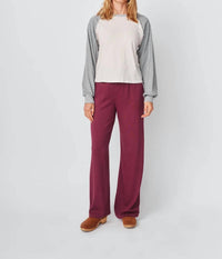 Sundry - Ruffle Baseball Tee Top
