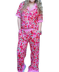 Paige The 2-piece Pajama Set in red - women's sleepwear