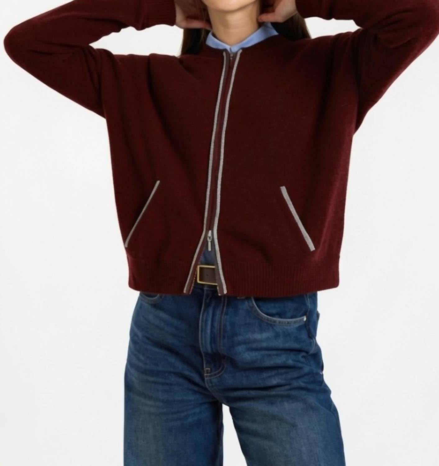 Brodie Cashmere - Luxe Cashmere Bomber Jacket
