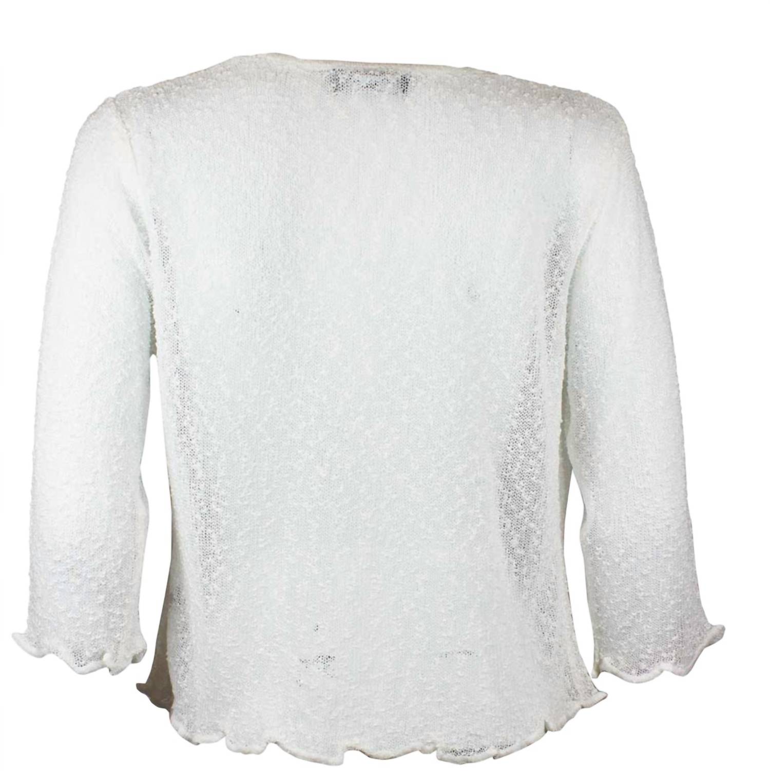 Papa Fashions - Mesh Sweater Cardigan