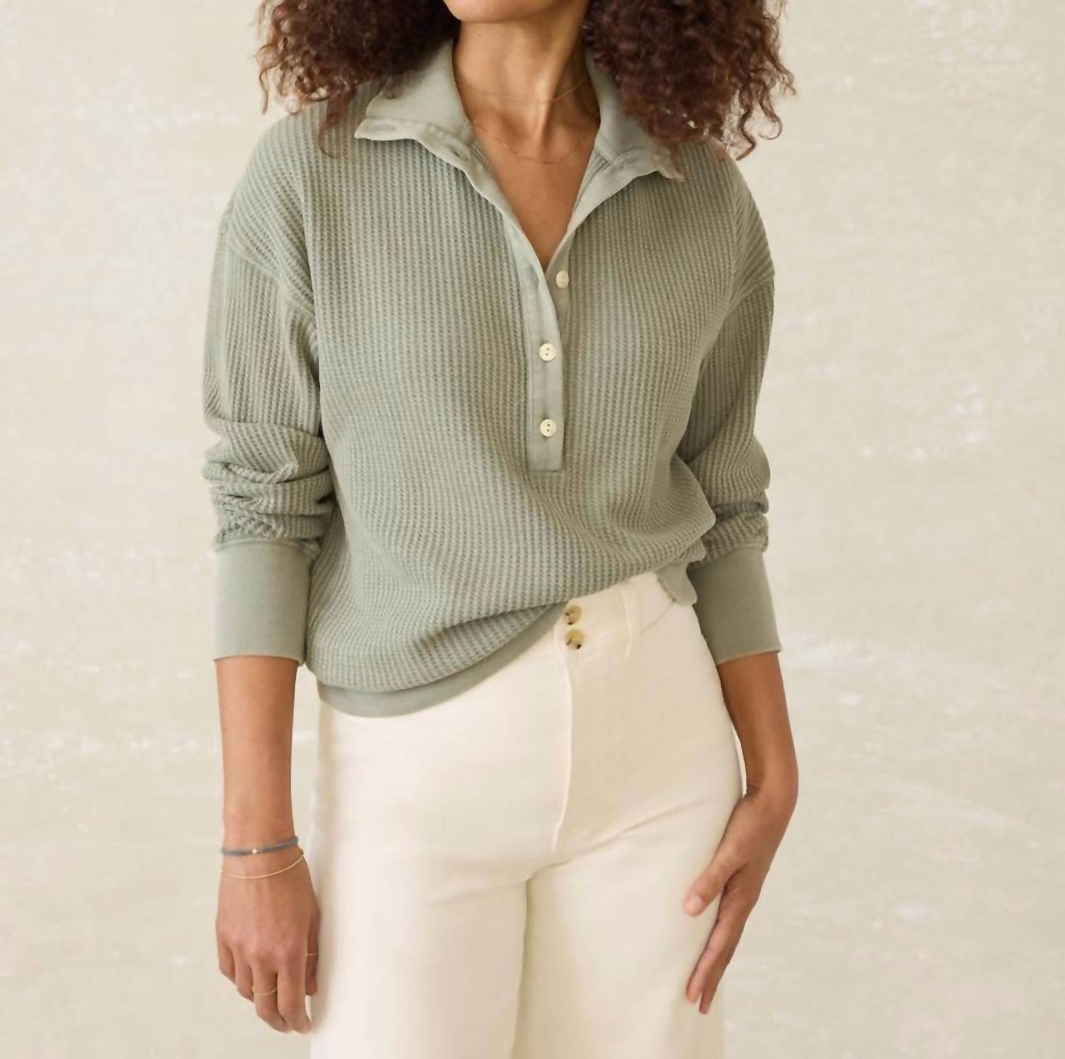 Faherty - Surf Waffle Henley Top