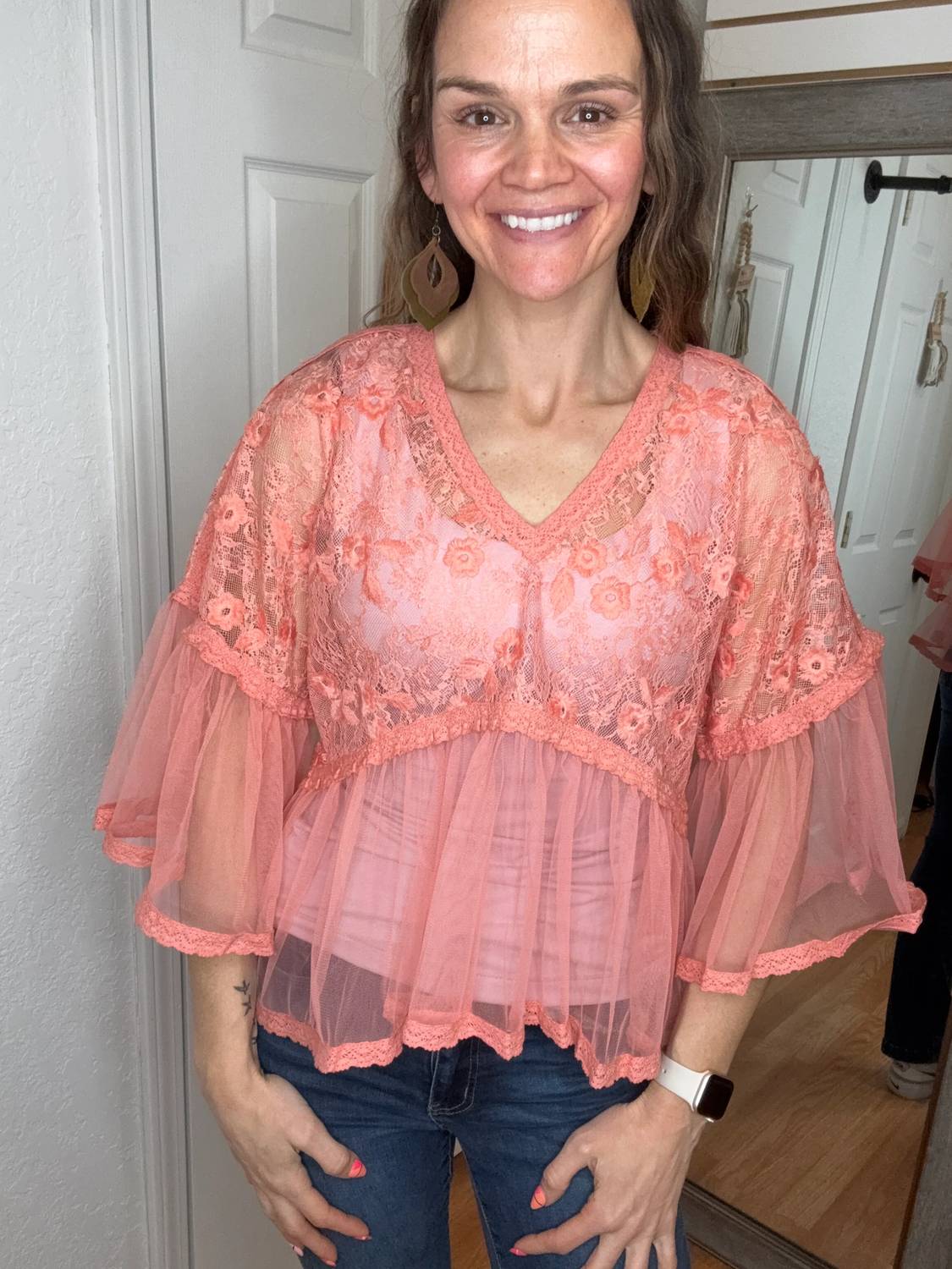 Anniewear - Tama V Neck Chiffon Blouse