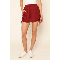 Good Days Ruched Waffle Knit Shorts