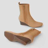 Vivaia - Women's Micaela Knit Wedge Ankle Booties
