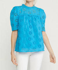 Entro - Solid Girl Eyelet Top