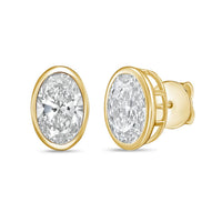 Diana M Jewels - Women's Oval Lab-grown Diamond Stud Earrings (5.00 Tcw) - Statement