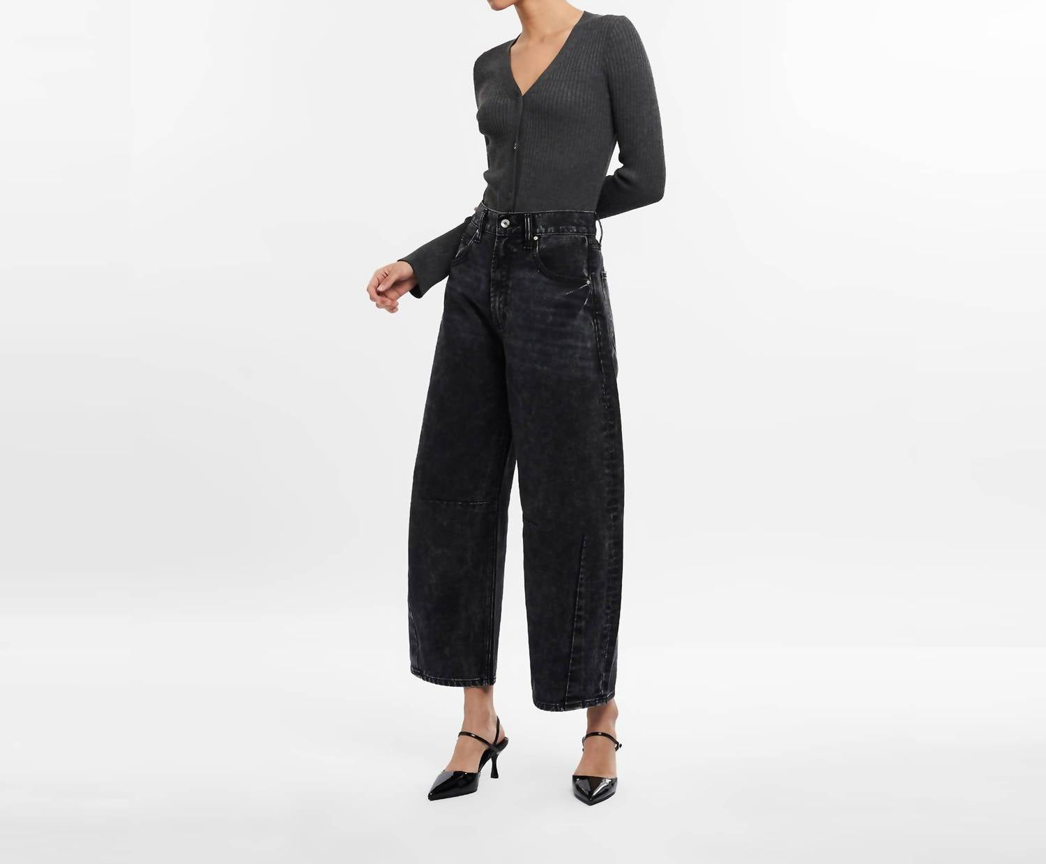 Bayeas - Katia High Rise Barrel Jeans