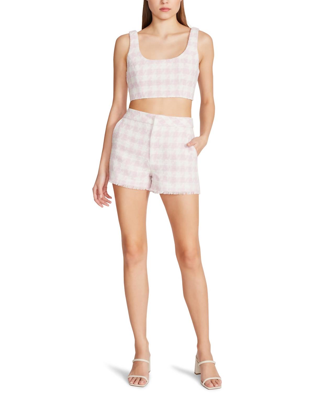 STEVE MADDEN Layla Crop Top in pink tulle - women's shirt - view 4