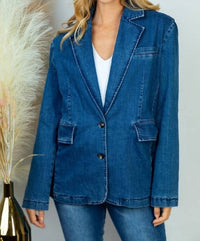 White Birch - Denim Blazer