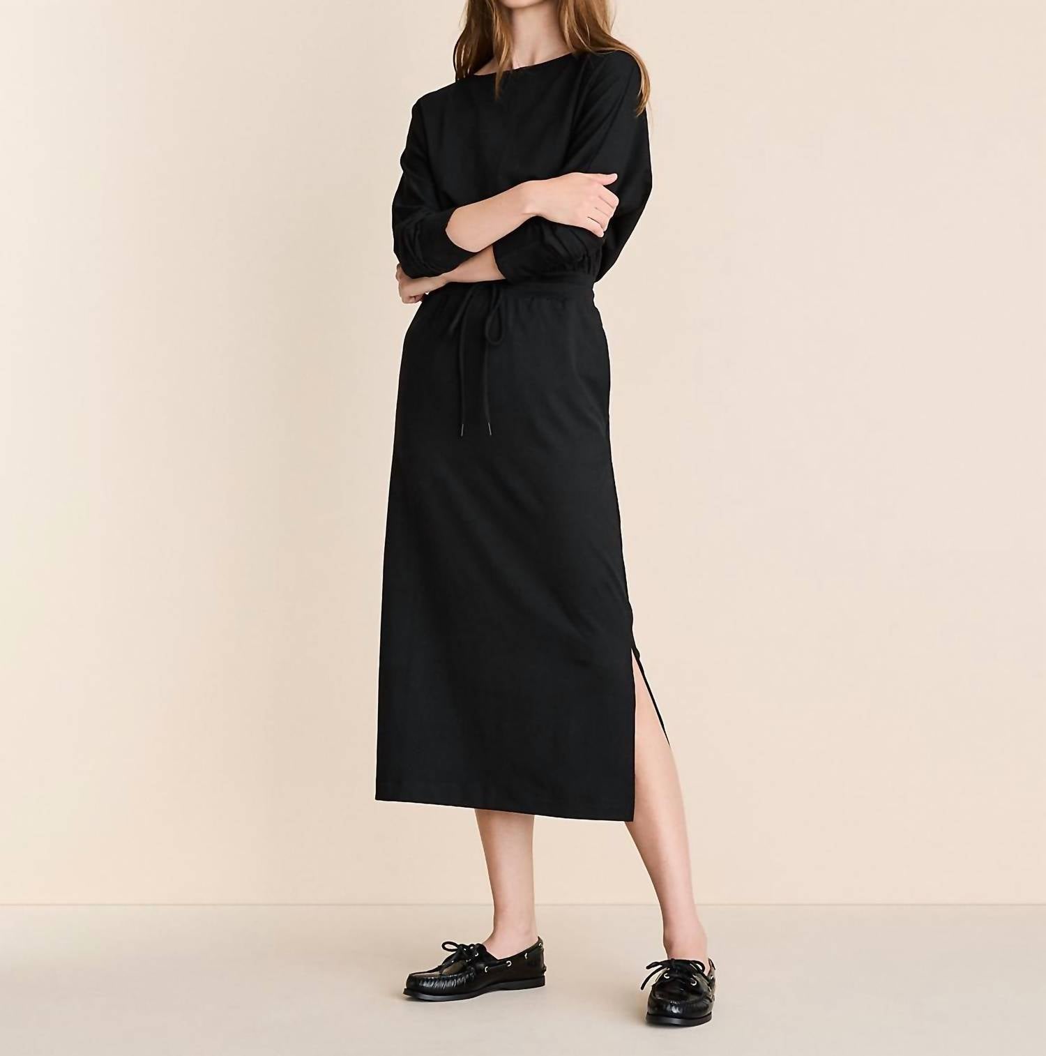 Lou & Grey - Boatneck Midi Pocket Dress