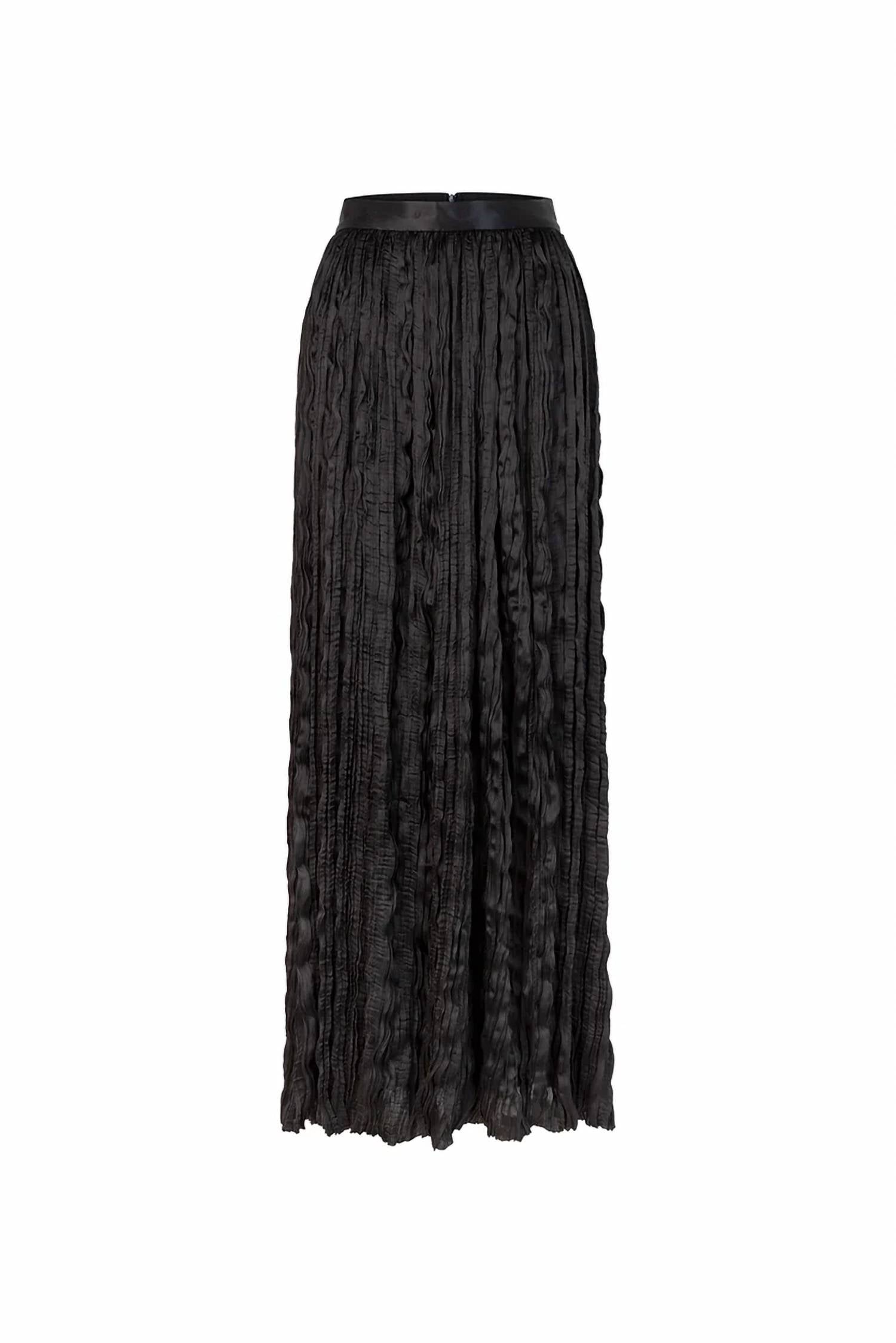Heirlome - Emma Pleated Satin Maxi Skirt
