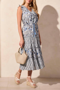 Tribal - Printed V Neck Dress
