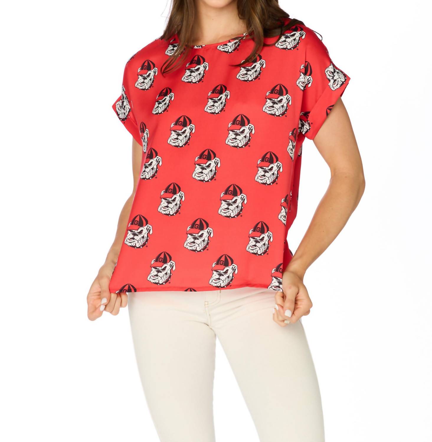 Stewart Simmons - Georgia Bulldogs Rolled Cuff Blouse